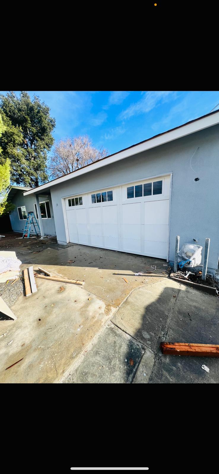Residential garage door installation